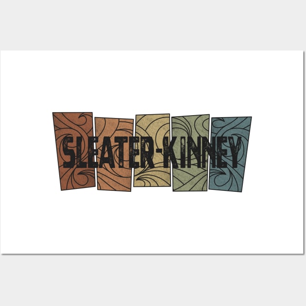Sleater-Kinney - Retro Pattern Wall Art by besomethingelse